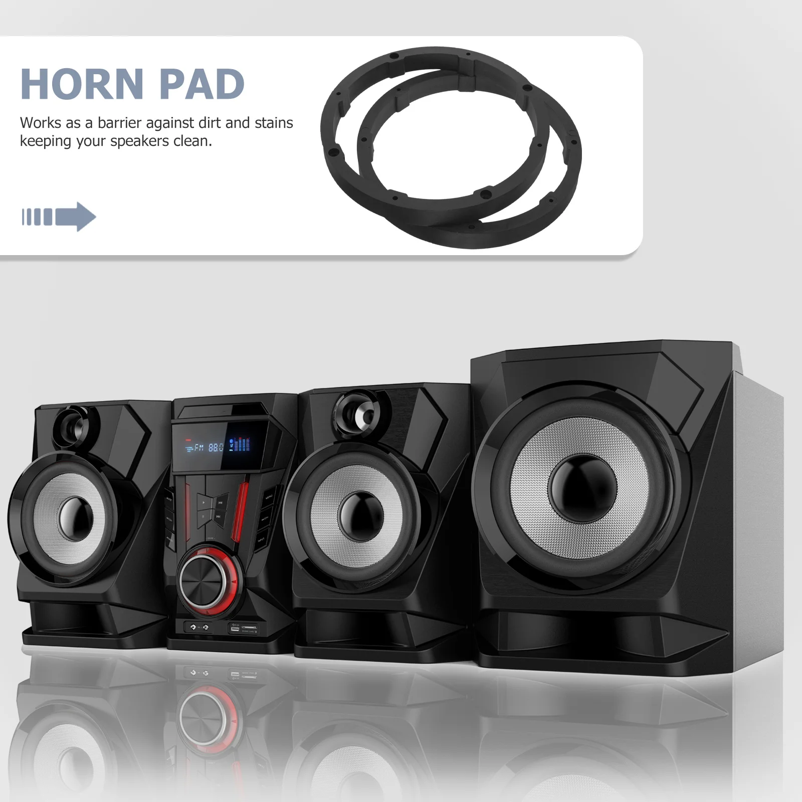 

2pcs 6.5 Inch Speaker Rings Universal Car Audio Spacers Solid Pvc Upgrade Sound Quality For Door Speakers Vehicle Accessories