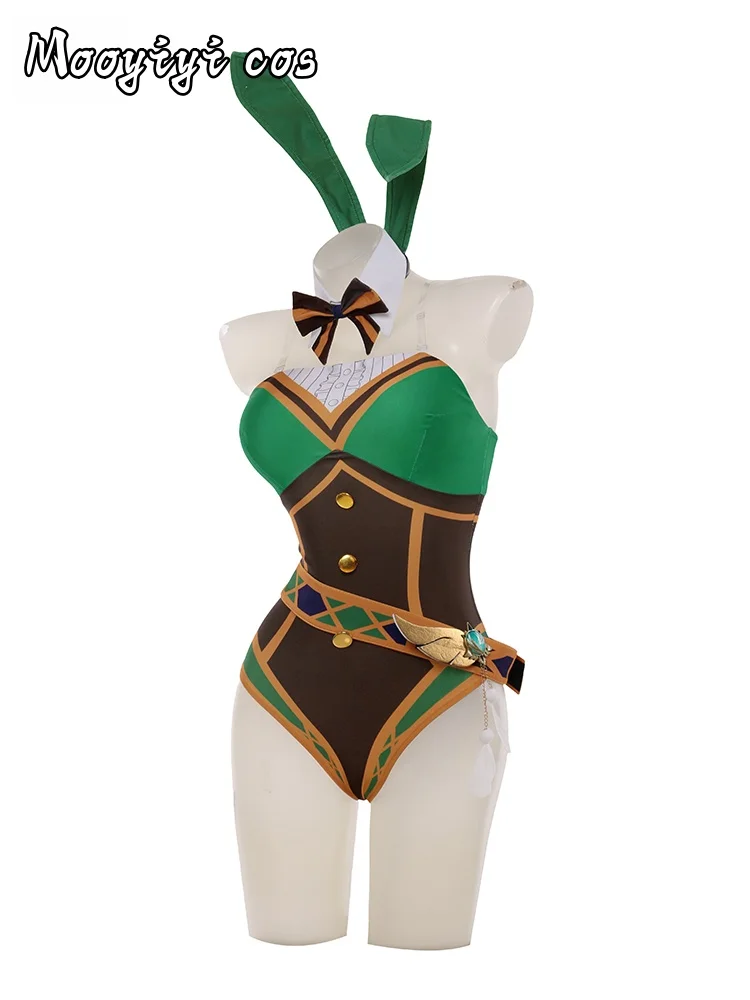 لعبة جينشين إمباكت فينتي أزياء تنكرية للهالوين وعيد الميلاد لعب الأدوار والحفلات المعرض الهزلي أنيمي للنساء S-XL فتاة الأرنب #3