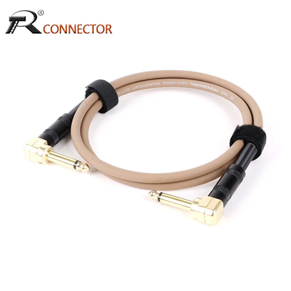 

Guitar Cable Instrument Line,Gold-Plated Right Angle 6.35mm Male to Male Mono Audio Extension Cord for Electric Guitar,Bass,Amp