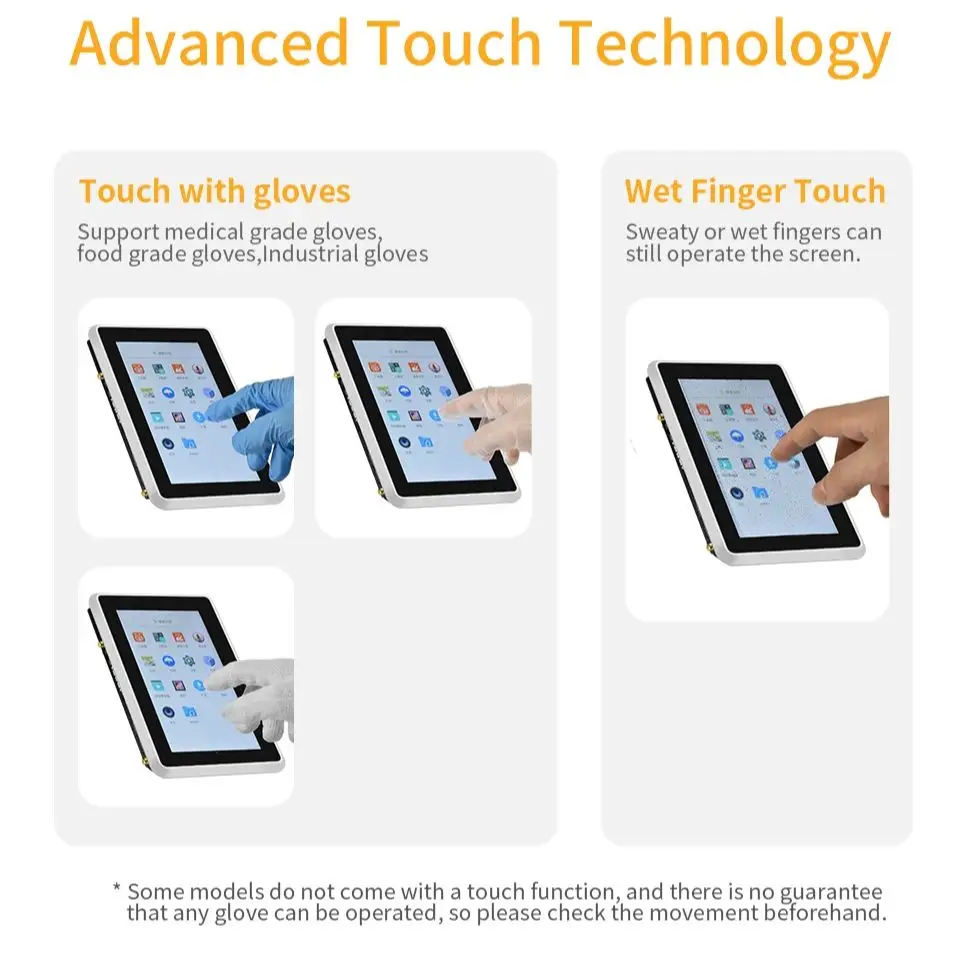 IXHUB 10,1" Industriequalität All-in-One Embedded Touch Panel IP65 Wasserdichter Monitor RS232 RS485 TTL Android Debian Ubuntu