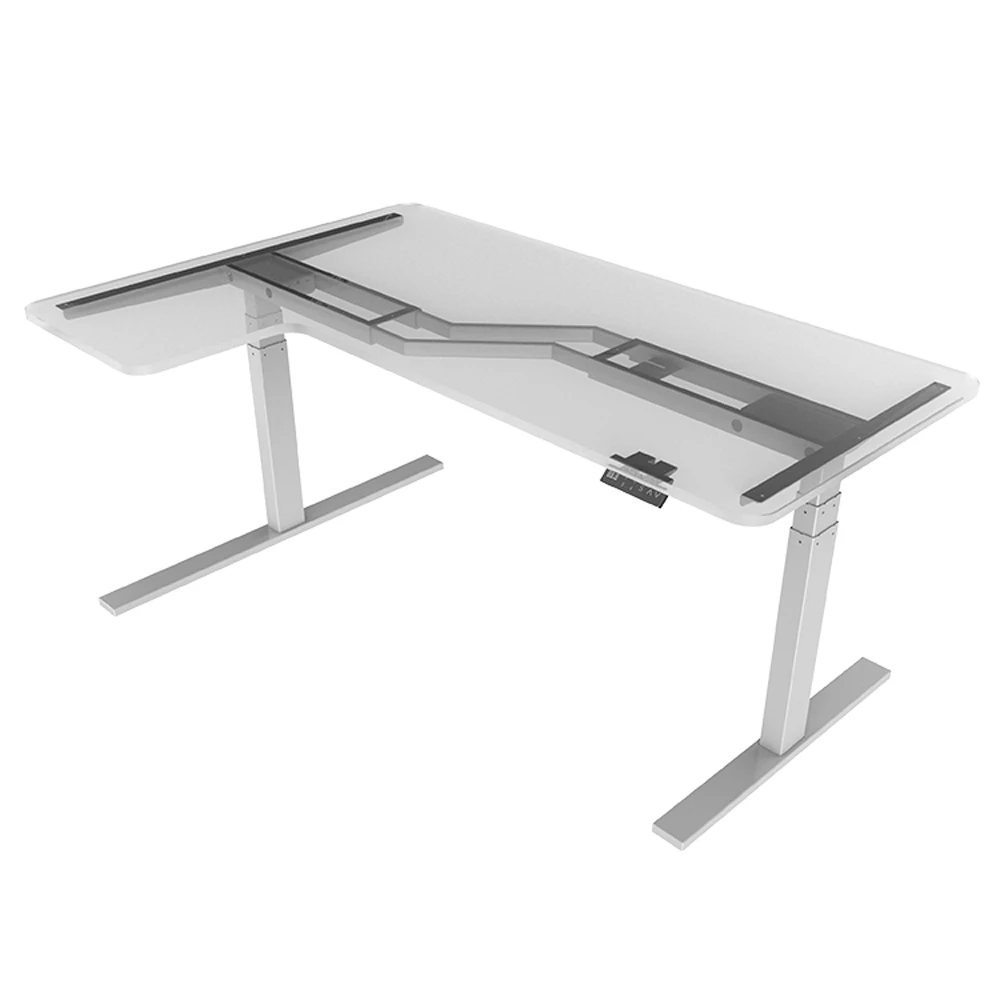 2025 New Modern L Shaped Electric Height Adjustable Standing Desk Sit Stand up Home Office Manager Computer Table