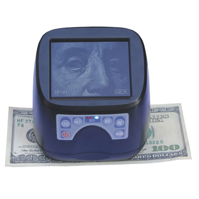 

Infrared image discriminator, high magnification money detector