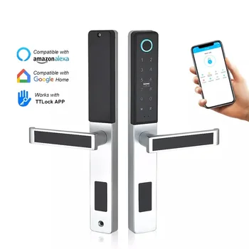 Waterproof smart deadbolt lock TTlock APP smart electronic fingerprint door lock Alexa Google home door access system
