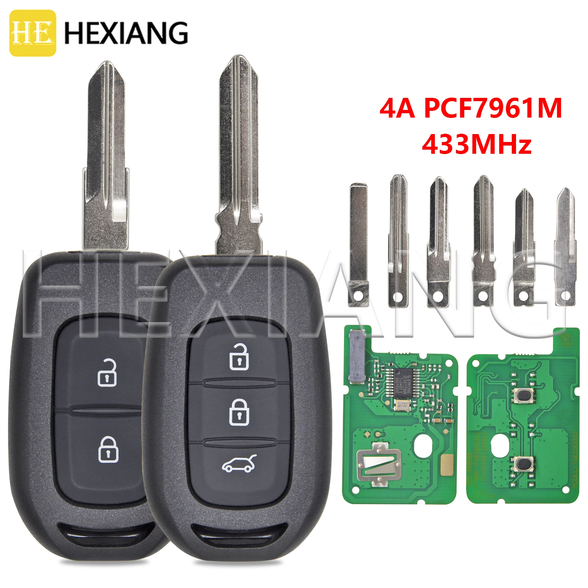 

HE 4A PCF7961M 433MHz Car Remote Key For Renault Dacia Sandero Logan Lodgy Dokker Duster Vauxhall Vivaro Trafic Clio4 Master3