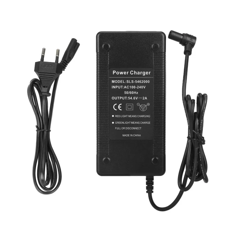 Chargeur Standard européen, américain et britannique mi-court 54,6 V 2A, adapté au chargeur de Scooter Ultra Xiaomi 4Pro 2e génération/4