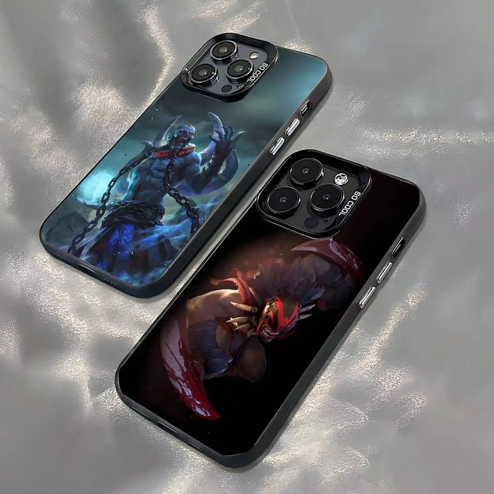 

D-Dota 2 Cool Game Phone Case For iPhone 17,16,15,14,13,12,11,Pro,XS,Max,Plus,Mini,SE4,E Black Matte Shockproof Cover