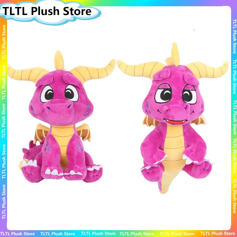 Nuevo Spyro: A Realm Beyond, Peluches de Spyro, Dragón Morado de Anime, Peluche Suave para Niños, Colección de Regalos de Cumpleaños para Fans