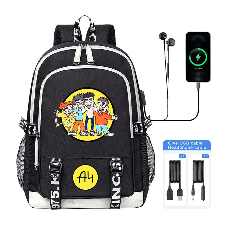 ВЛАД А4 Kids Backpack Cartoon A4 Vlad High capacity USB girl boy Schoolbag Teenage students Book Bag Men Laptop Shoulder Bag