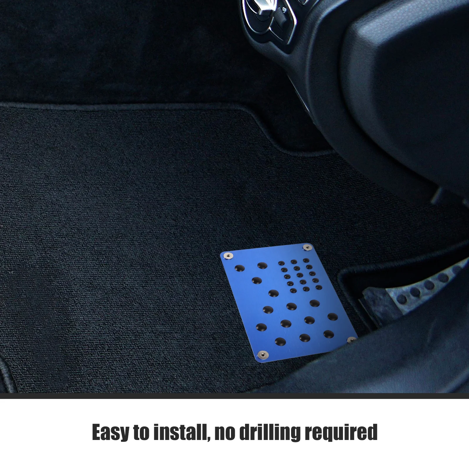 Car Pedal Floor Mat Car Assist Pedal Side Pedal Aluminum Alloy Carpet Heel Pad car mat heel pad heel protector pad for car mat