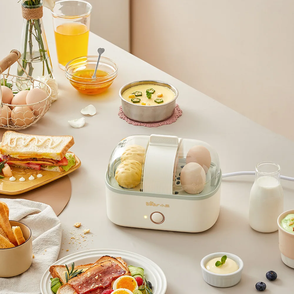 طباخ كهربائي محمول للبيض ، غلاية بيض ، طباخ تبخير الحليب ، آلة إفطار صغيرة ، جهاز تدفئة طعام أوتوماتيكي ، ww ، 6 بيضات