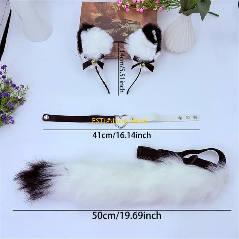 y5gc foxes jackband tail cats cats ear ear beadband tail halloween cosplay party cats coled accessories chil adul