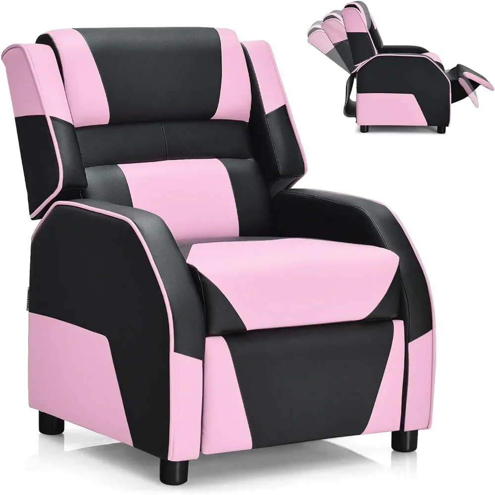 

Kids Recliner, Kids/Youth Gaming Recliner Chair, Racing Style Game Sofa with Headrest and Lumbar Support