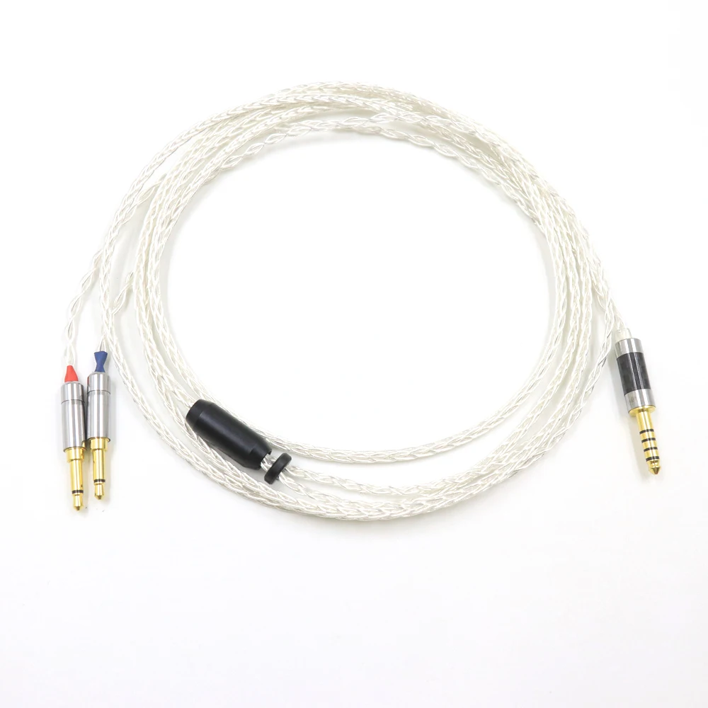 

HIFI 8 Cores 7N OCC Silver Plated Balanced Headphone Upgrade Cord Cable For 2x3.5mm Hifiman SUNDARA he400i he400s HE560