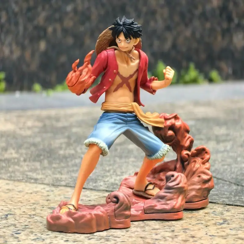 One Piece Luffy Mão Modelo para Meninos, Decoração Desktop, Brinquedo Anime, Cercando Presente Dos Desenhos Animados, Bonito, Três Irmãos, Ins