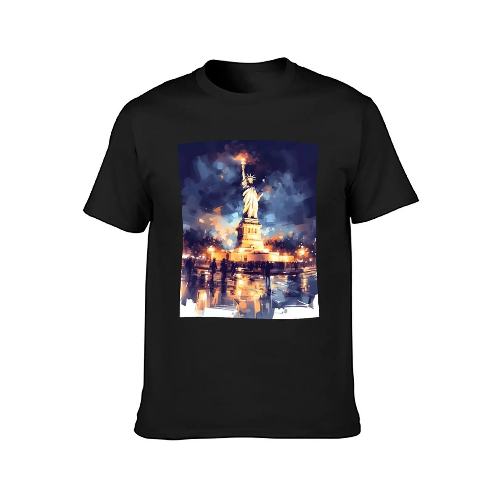 Statue of liberty 12 T-Shirt graphics sweat blanks t shirts for men cotton