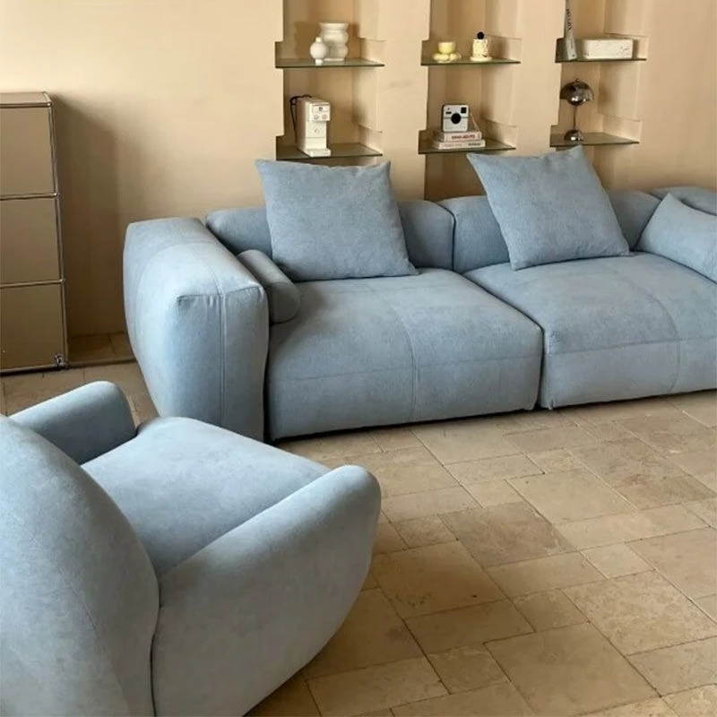 2025 sofa new living room small apartment straight row chenille modern simple matte fabric removable and washable