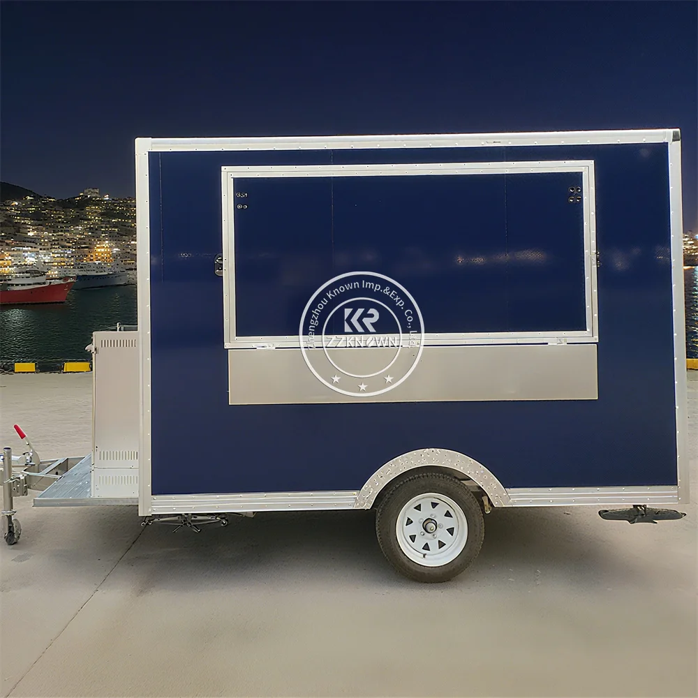 

Concession Food Truck Trailer Fully Equipped BBQ Hamburger Pizza Truck Street Catering Trailer Mobile Food Trailer For Sale