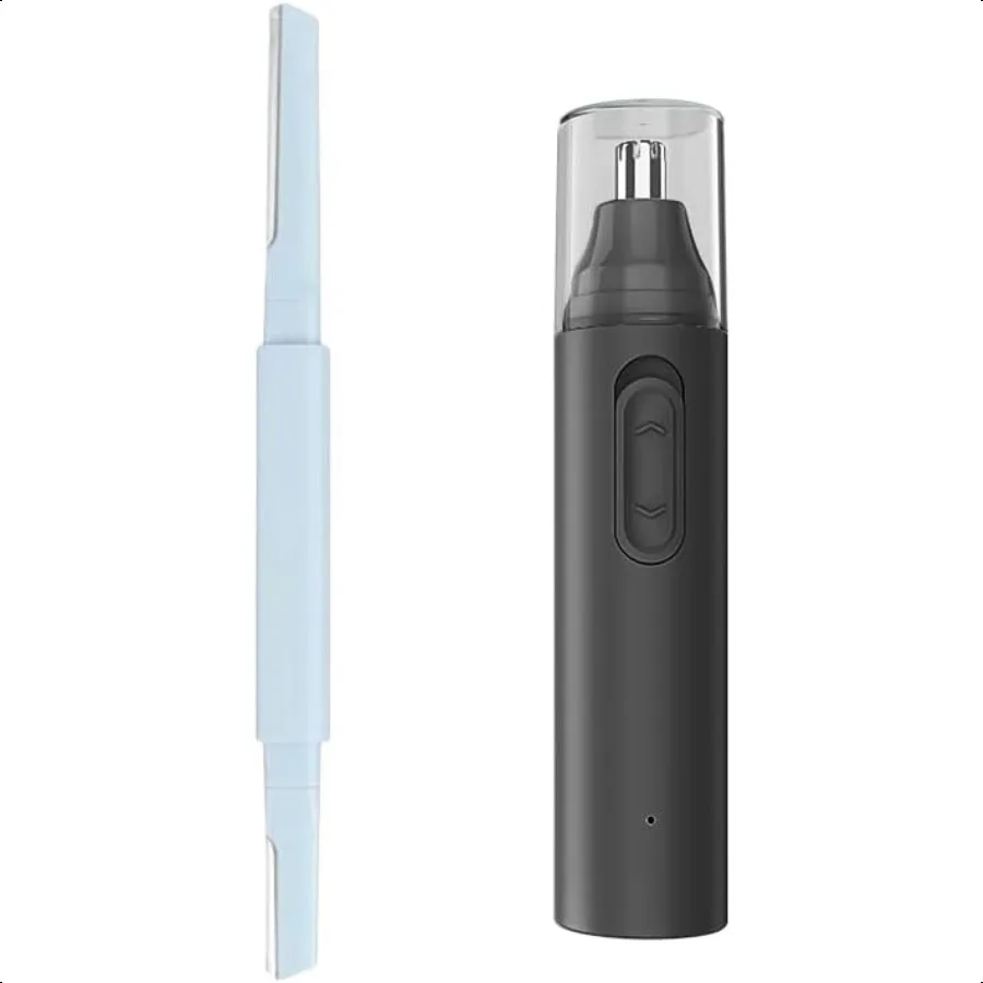 

Nose Eyebrow Hair Trimmer for Women Men 8500 RPM Powerful Motor with Dual Stainl Steel Edge Blades USB TypeC Rechargeable for E