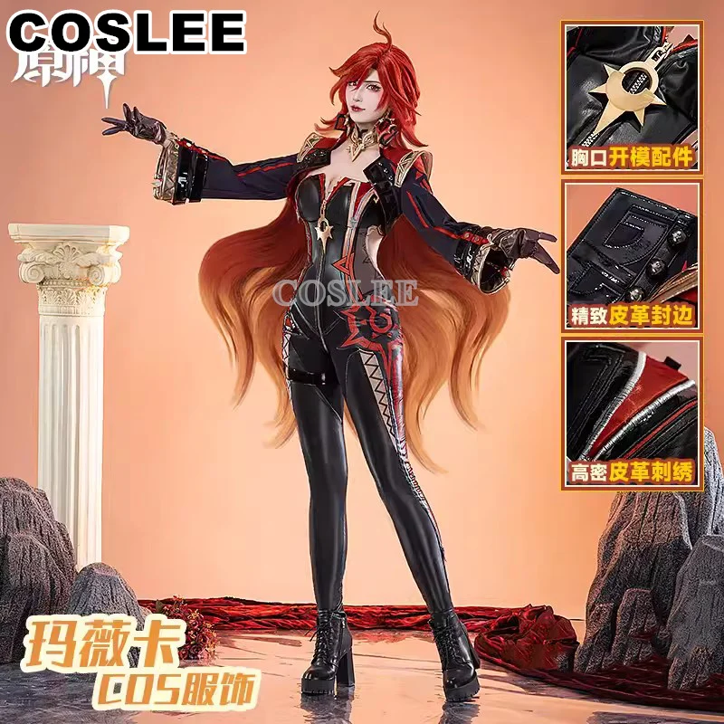 

COSLEE Mavuika Pyro Archon Cosplay Costume Genshin Impact Game Suit Jumpsuit Uniform Halloween Carnival Party Outfit Women New