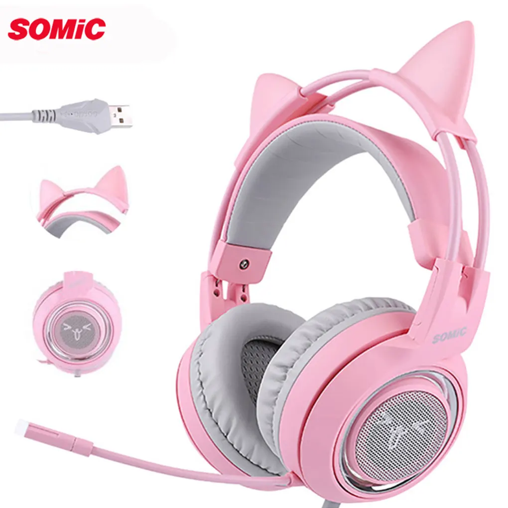 Somic Wired Headphone Gaming Earphone Omnidirectional Headset Accessories