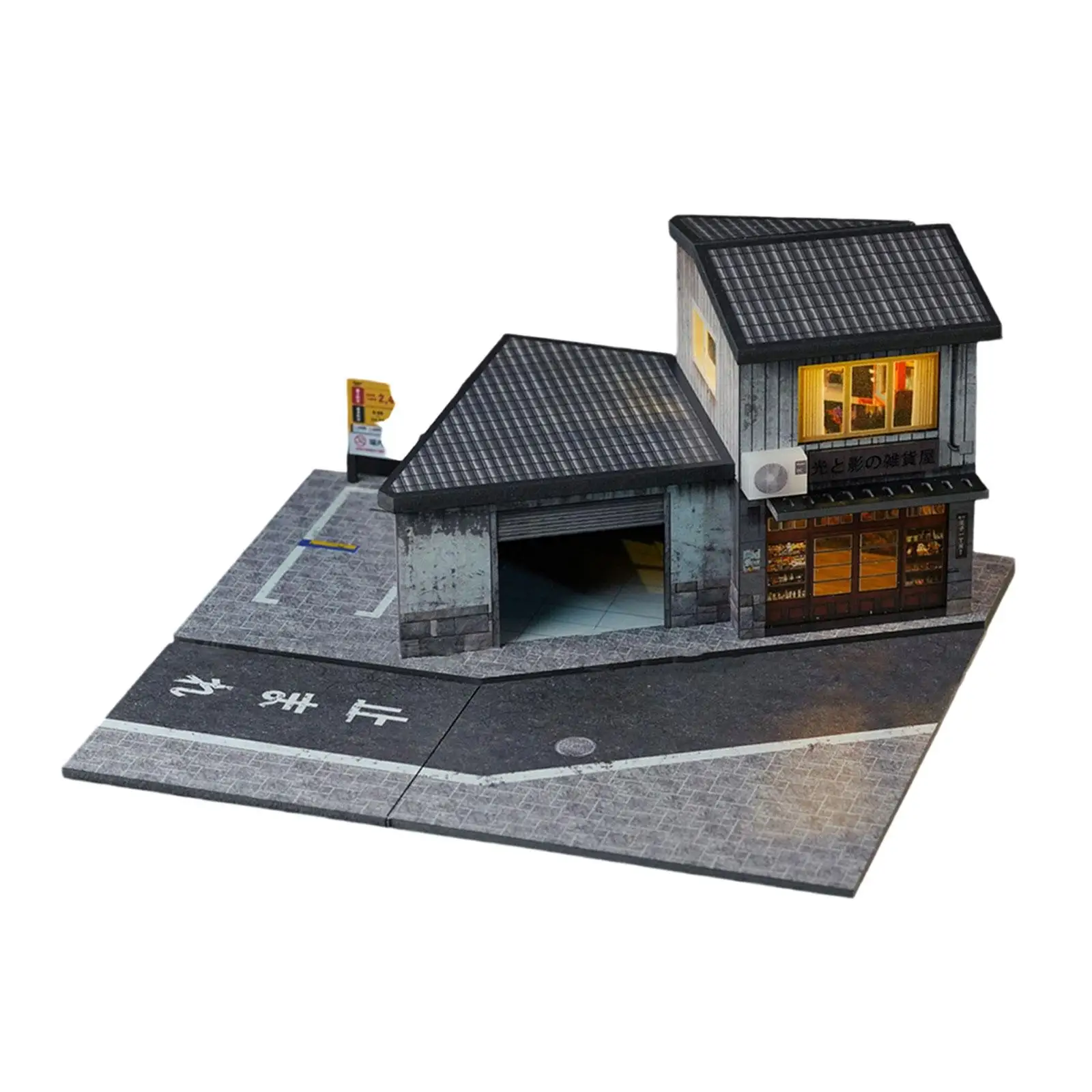 

1/64 Model Shop Lighting Scene Mini Building Model with Light Collection Display