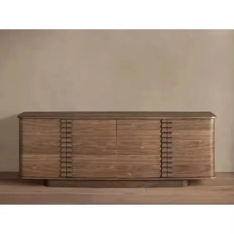 

zx-Modern Designer Living Room with 3 Drawers 3 Shelves Solid Wood Engineered Hardwood Stainless Steel Home Furniture%