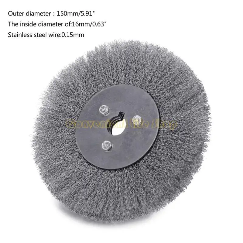 L1EE Wire Brush 150mm StainlessSteel Wire Wheel Brush BenchGrinder Abrasive Tools