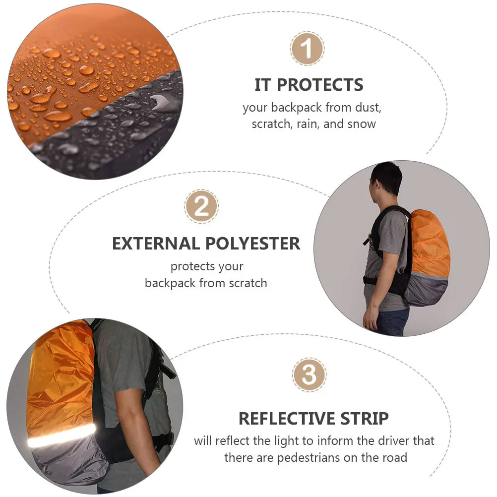 Waterproof Backpack Cover Large Size For Hiking Camping Travel Cycling Climbing Outdoor Rain Snow Dust Protection
