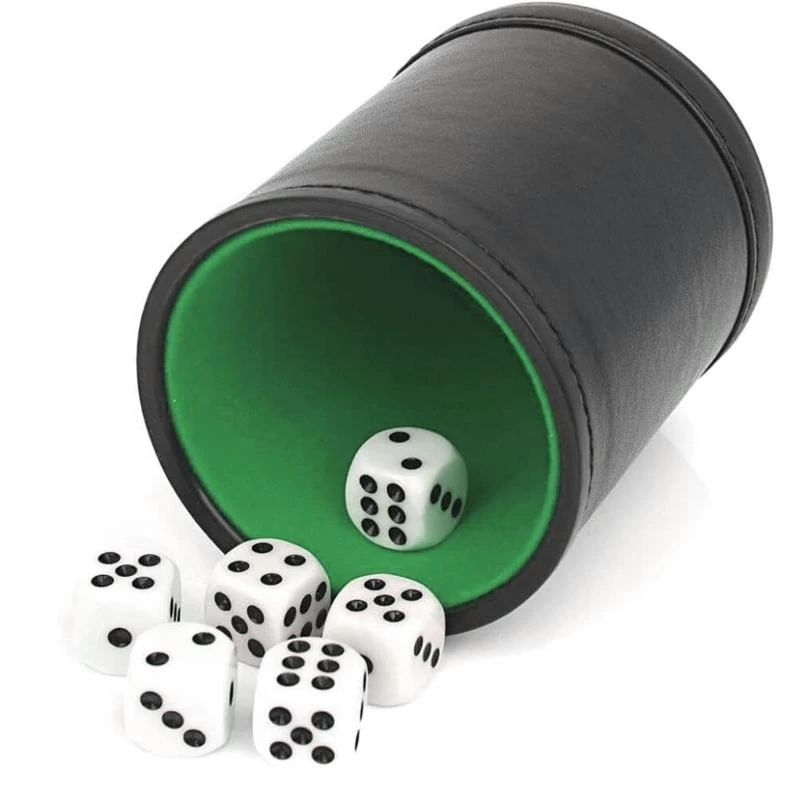 

PU Leather Dices Cup Shaker Dices Cups Drinking Game Entertainment Dices Cup