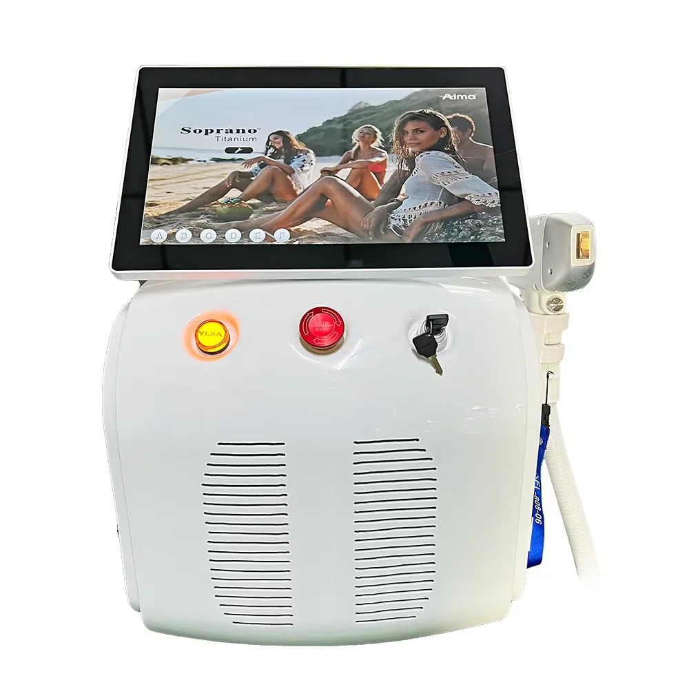 

newest 808nm ICE Platinum Diode Laser Hair Removal Machine Pain-Free Whole Body Treatment 755/808/1064nm Wavelengths