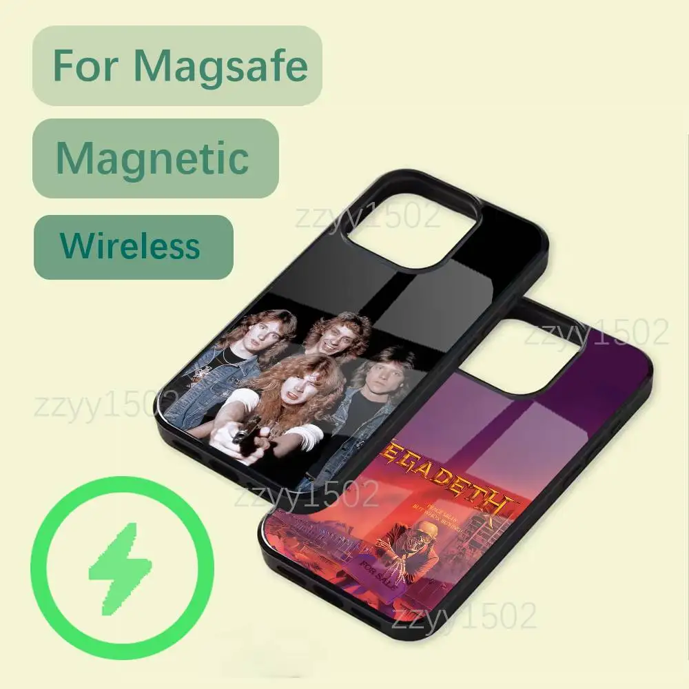 

Rock M-MegadethS Music Phone Case For iPhone 17,16,15,14,13,12,11,Pro,Max,Plus,Mini,SE4,E Magsafe Wireless Charging