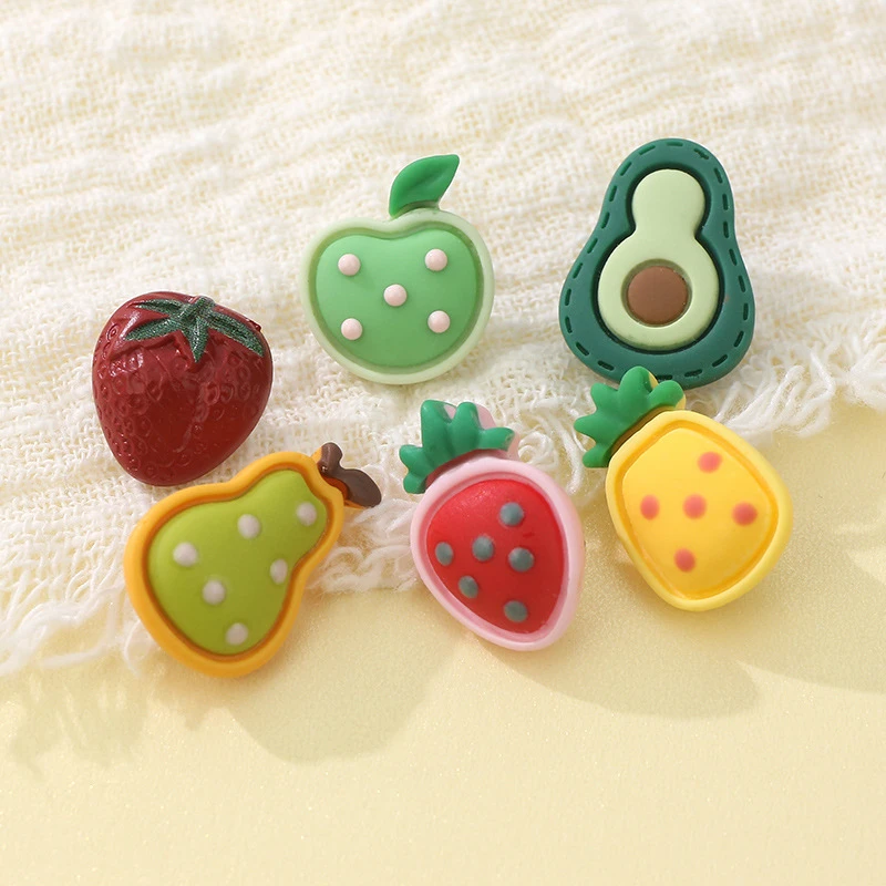 10pcs/lot Super Cute Fruit Pattern Children's Clothing Buttons Handmade DIY Sewing Accessories Resin Buttons for Clothing Baby