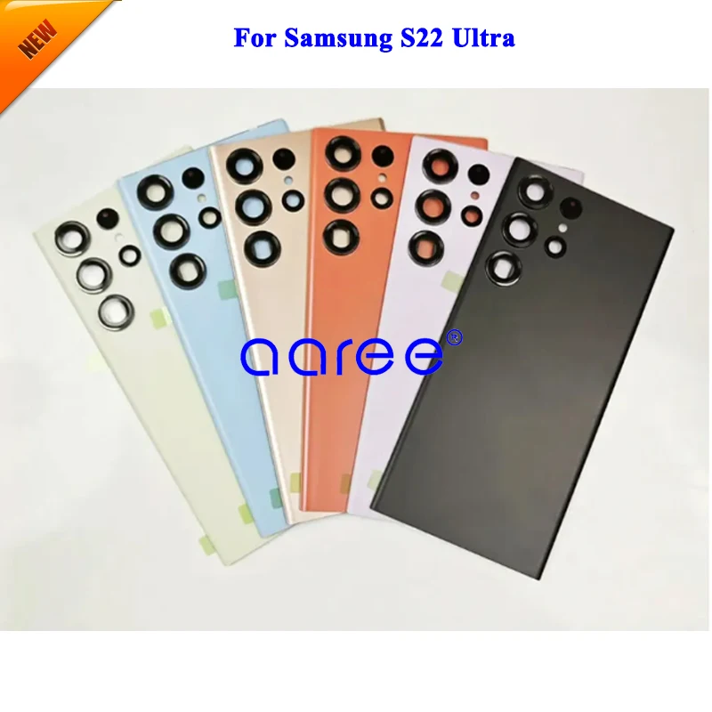 Camera lens Battery Cover For Samsung S22 Back Housing For Samsung S22 Ultra S22 Plus Back Cover Back Housing Door With adhesive