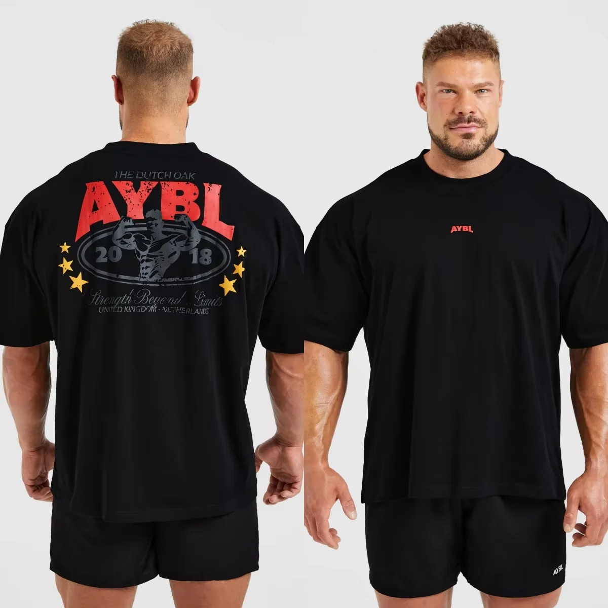 2026 New Gym Street Style Strength Fitness Graphic Tee Unisex Cotton Classic Logo Summer Casual Workout Short Sleeve T-Shirt