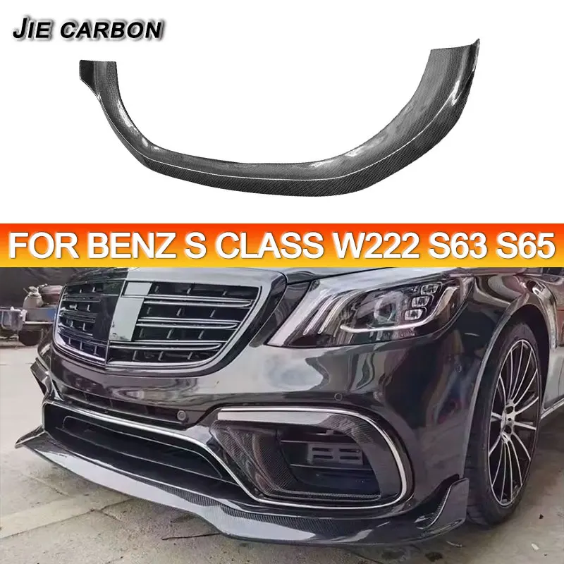 Für Mercedes-Benz S-Klasse W222 S63 S65 Carbon Faser Auto Front Stoßstange Splitter Front Lip Chin Spoiler diffusor Auto Teile