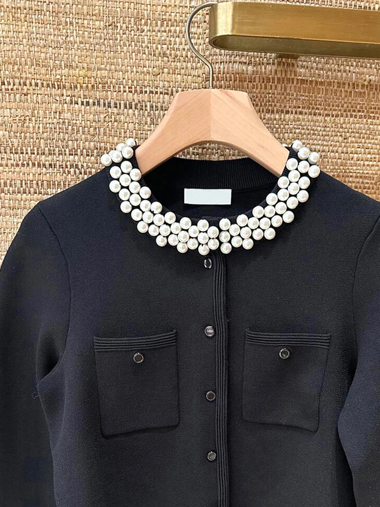 

SIVOS High-End Winter Women's Knitted Cardigan Coat And Skirt Set Long Sve round Ne Button Closure Faionable Ense...