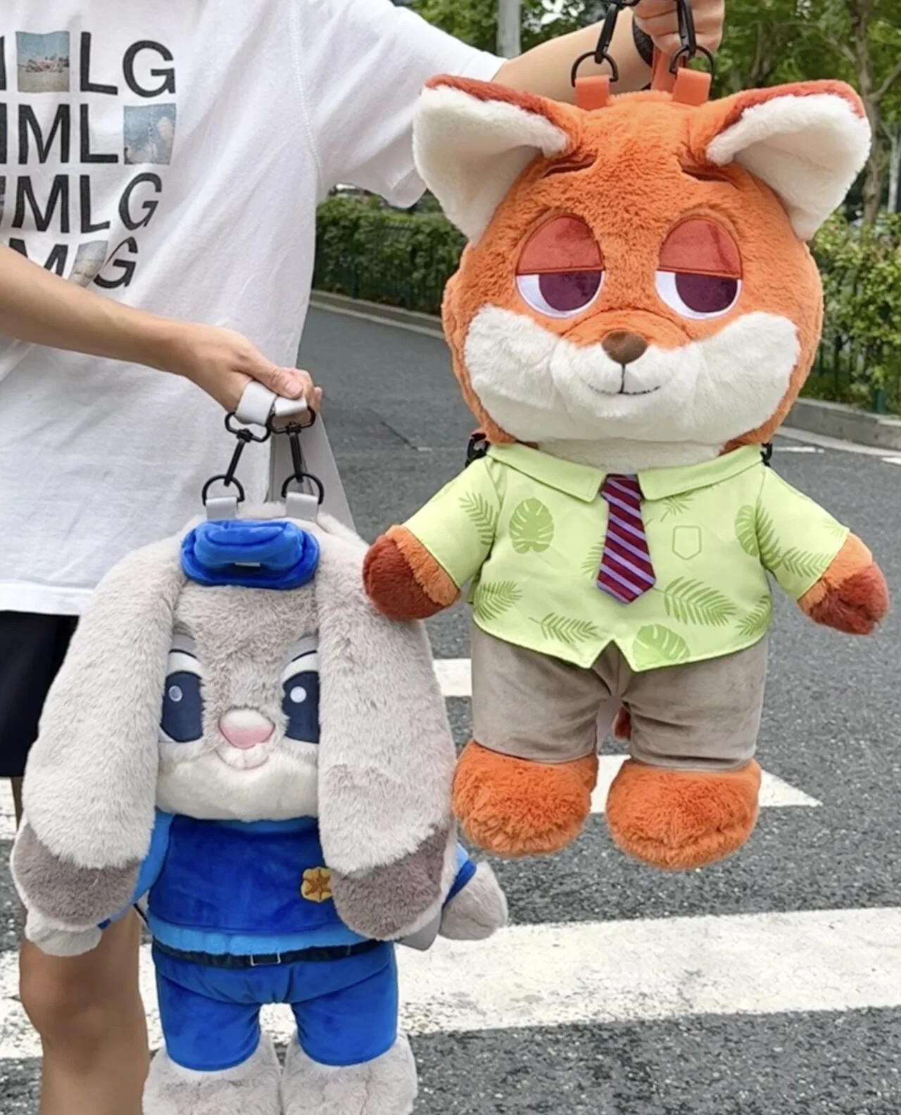 Zootopia-Bolso cruzado de muñeca con dibujos animados Judy Nick, mochila de felpa de gran capacidad, bolsos para ir al trabajo, regalos informales de moda