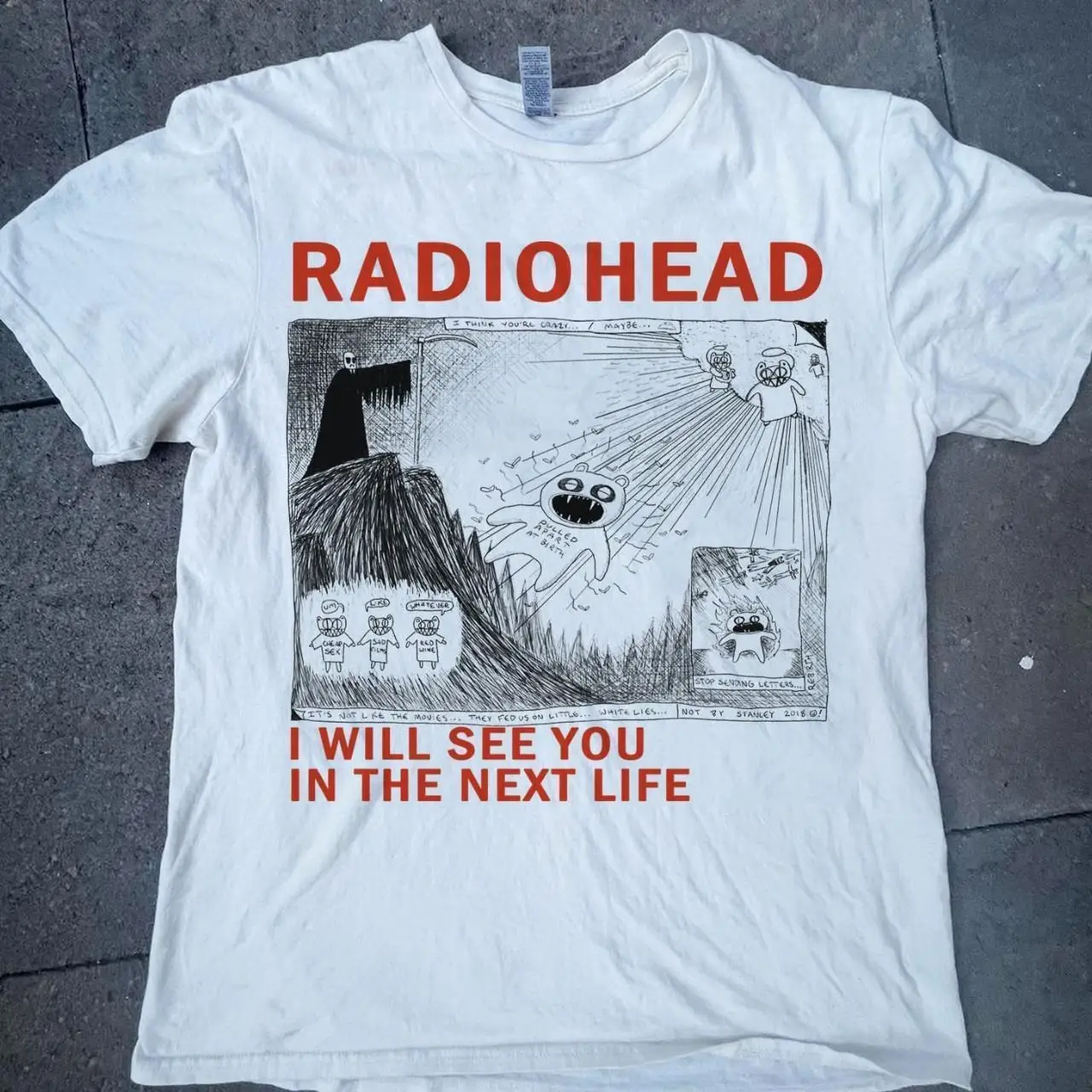 Radiohead Shirt, Radiohead White T-shirt 100% Cotton Unisex S-5XL VN3707