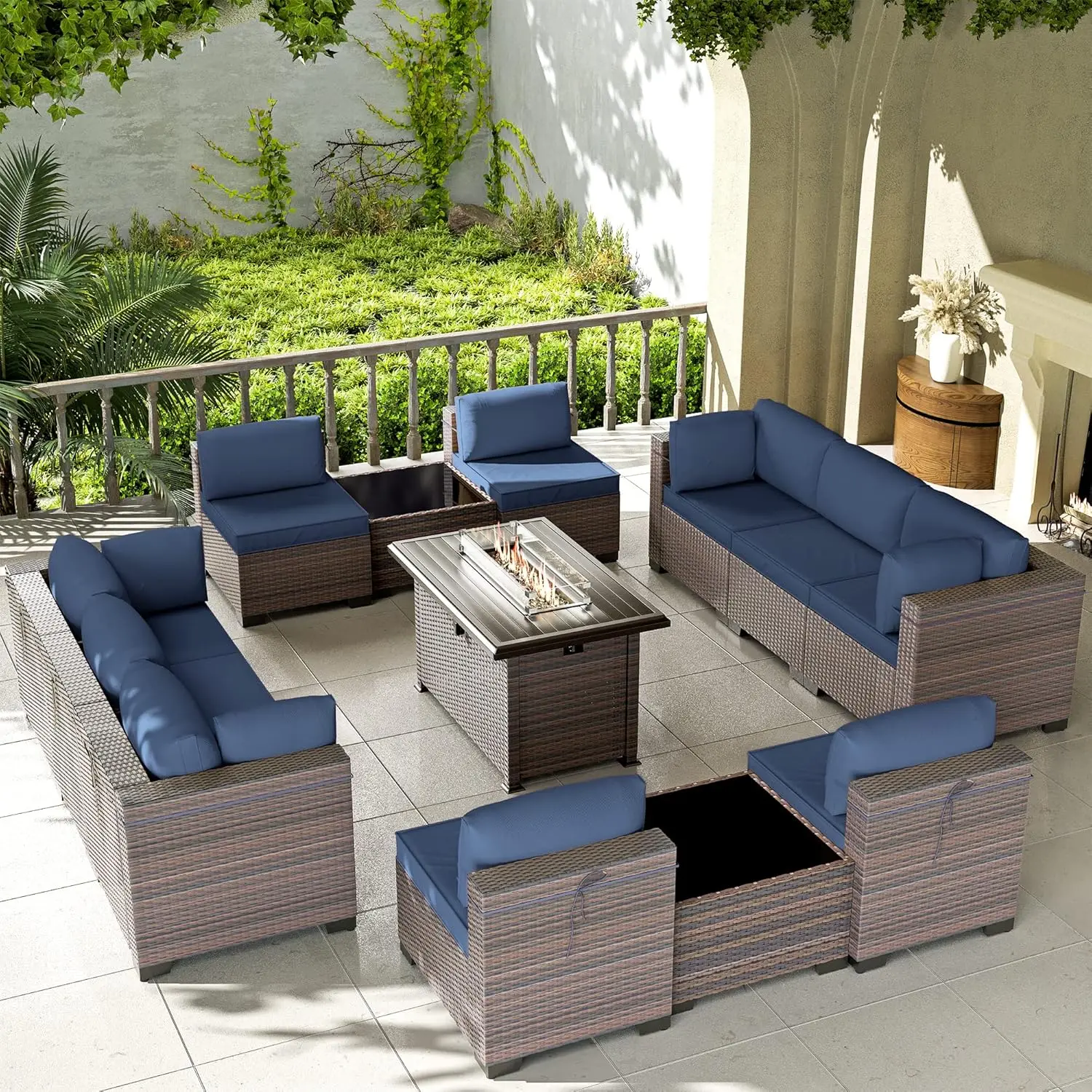 13 Pieces Outdoor Patio Furniture Set w/ 43