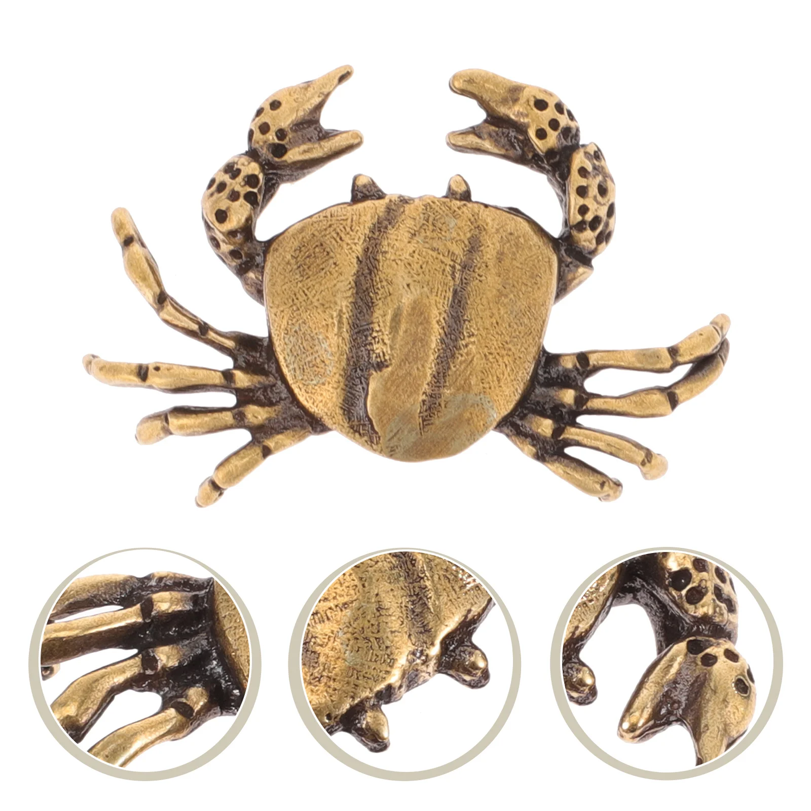 

Retro Brass Crab Statue Home Desktop Decoration Small Brass Decor for Living Room Bedroom Shelf Table Decoration