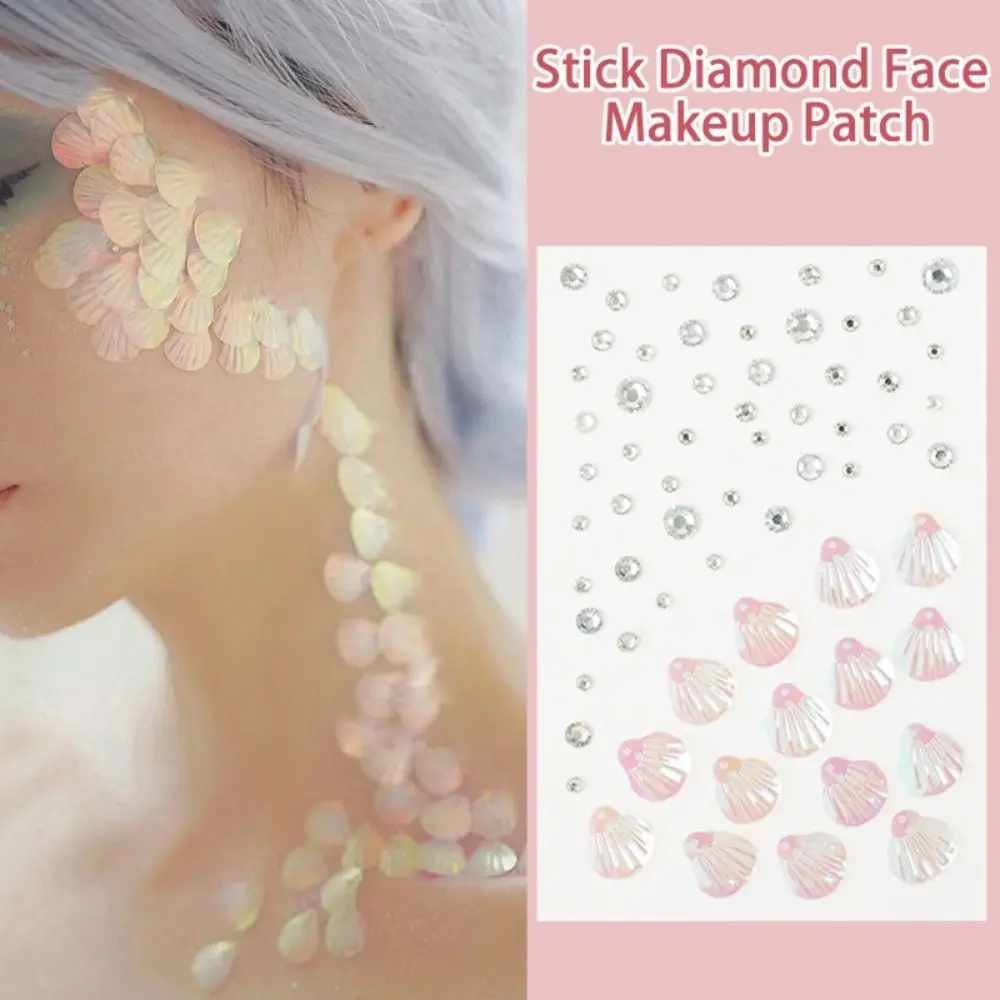 3D Hair Crystal Sticks Stick On Self Adhesive Resin Stickers DIY Women Eyes Face Body Face Crystal Stickers for Hair Face Makeup