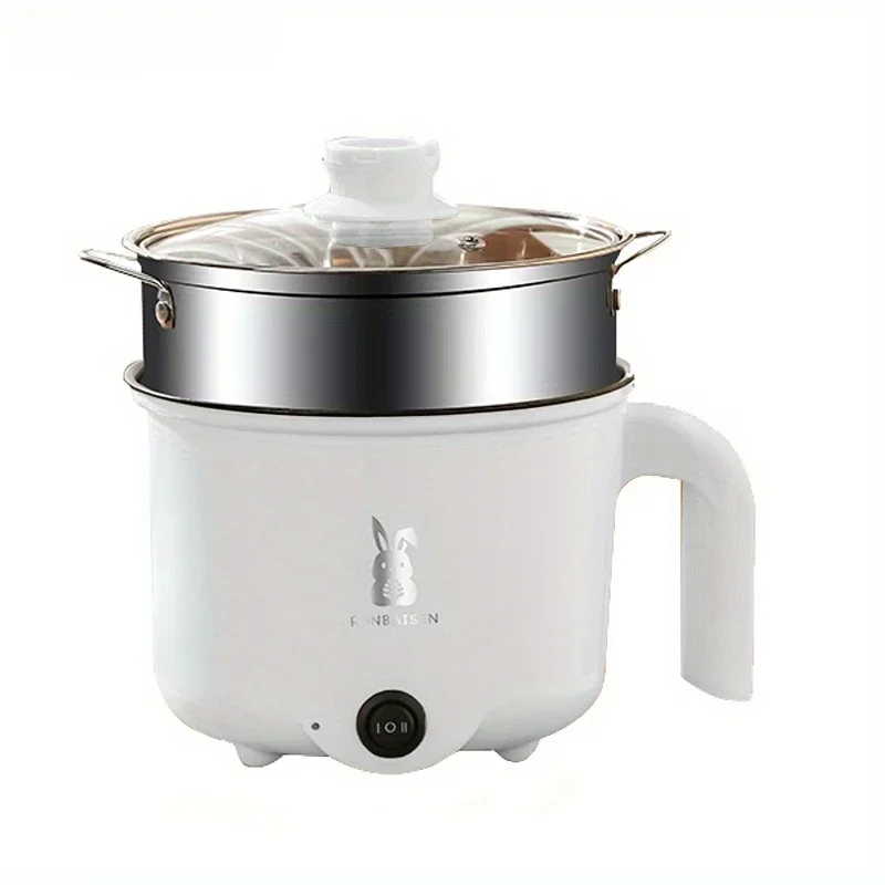 220 فولت طباخ كهربائي صغير متعدد الوظائف وعاء الطبخ غير عصا مقلاة رامين عنبر صغير الكهربائية إناء/ قدر لطيف الكرتون