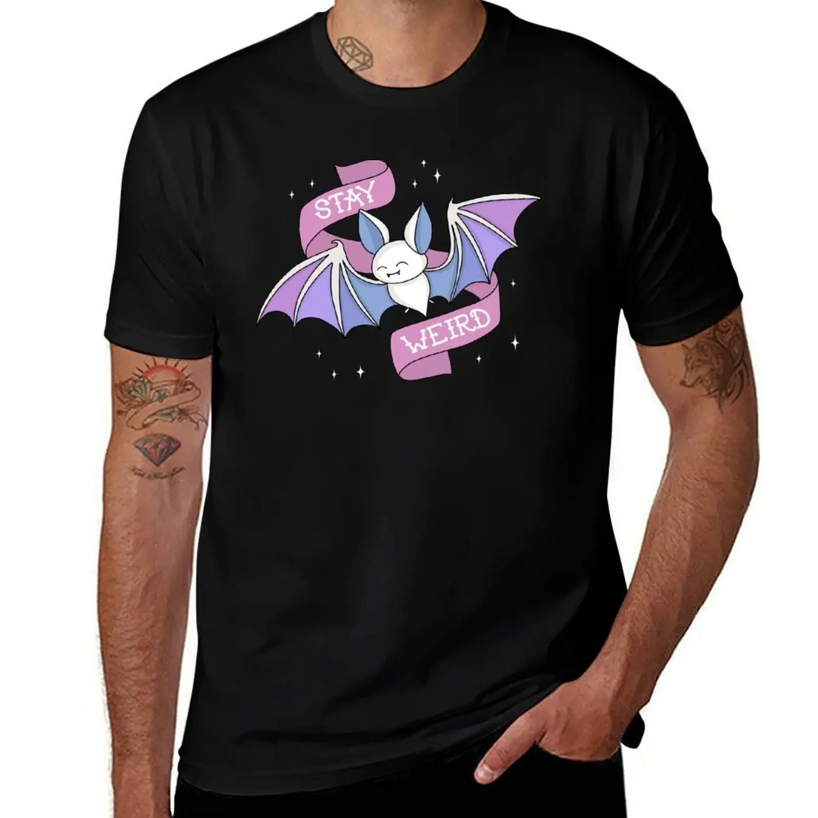 Pastel Goth Bat T-Shirt anime tshirt korean fashion affliction shirts Funny t-shirts mens workout shirts