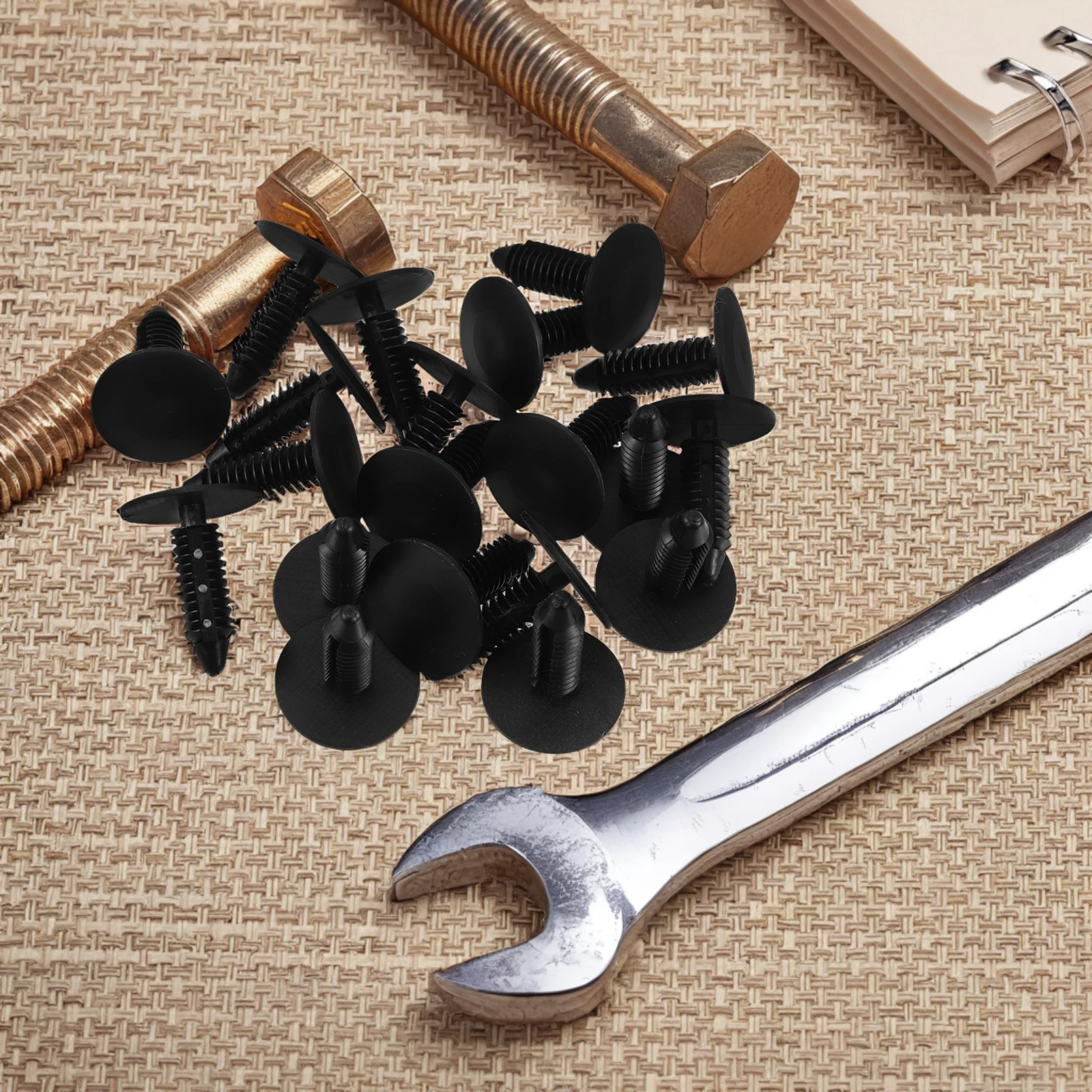 

20pcs Trunk Clips Car Interior Bumper Fasteners Durable Plastic Rivet Easy Install Universal Style Christmas Tree Shape Car