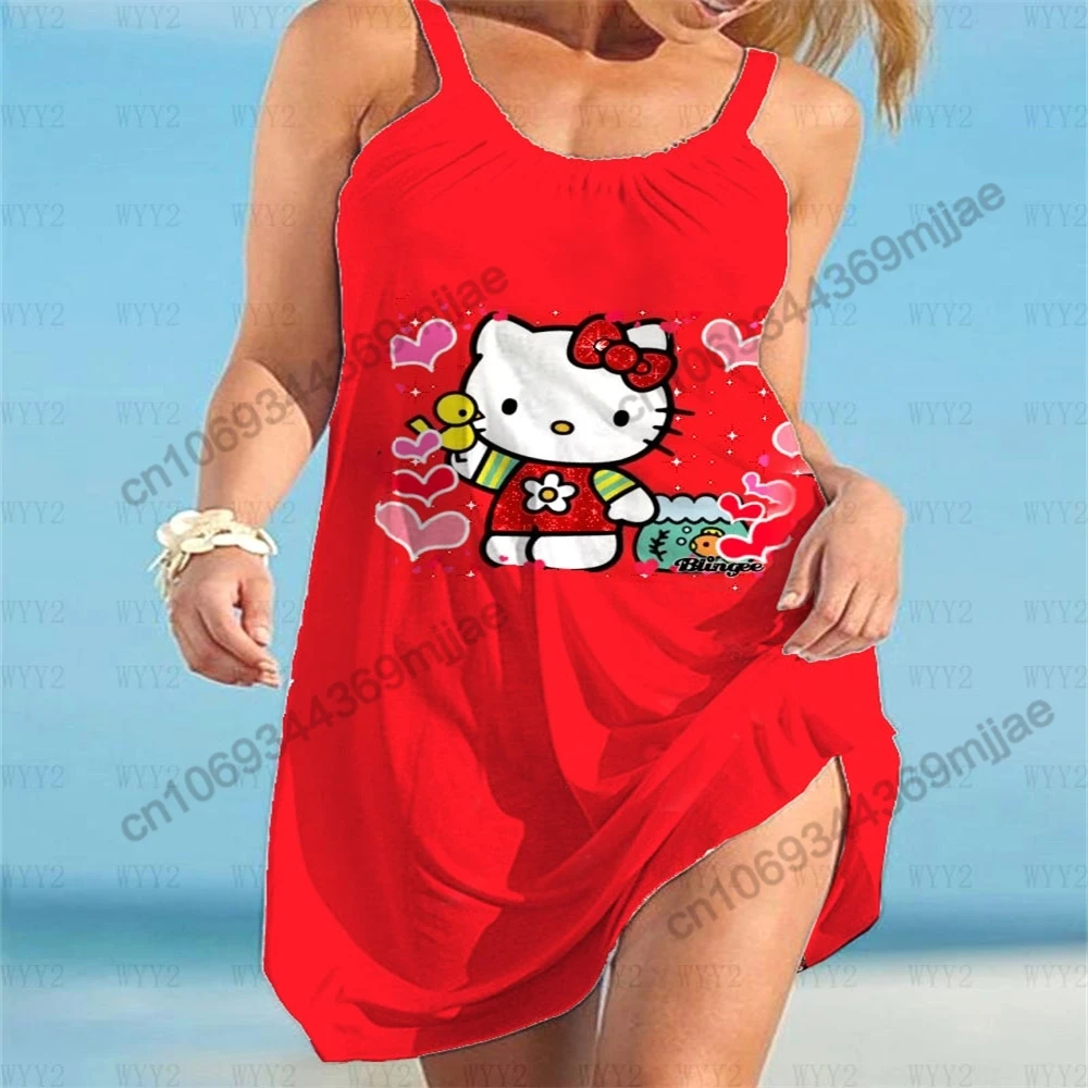 HelloKitty Y2k Tops for Women 2023 Beach Dresses Summer Top Zevity Woman Clothing Women's T-shirt Clothes T-shirts Corset Womans