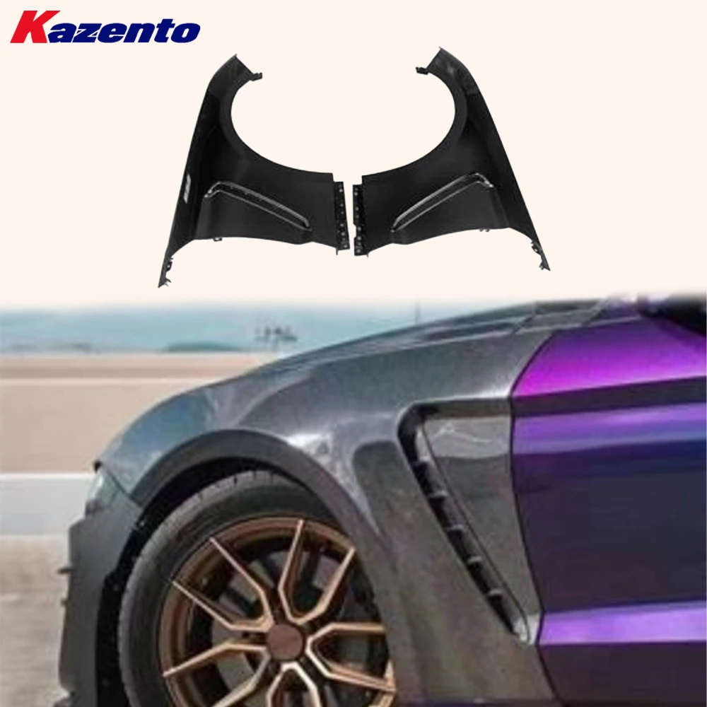 

Для Ford Mustang 2-дверное 2015-2017 карбоновое крыло в стиле GT350, пара передних боковых вентилируемых крыльев