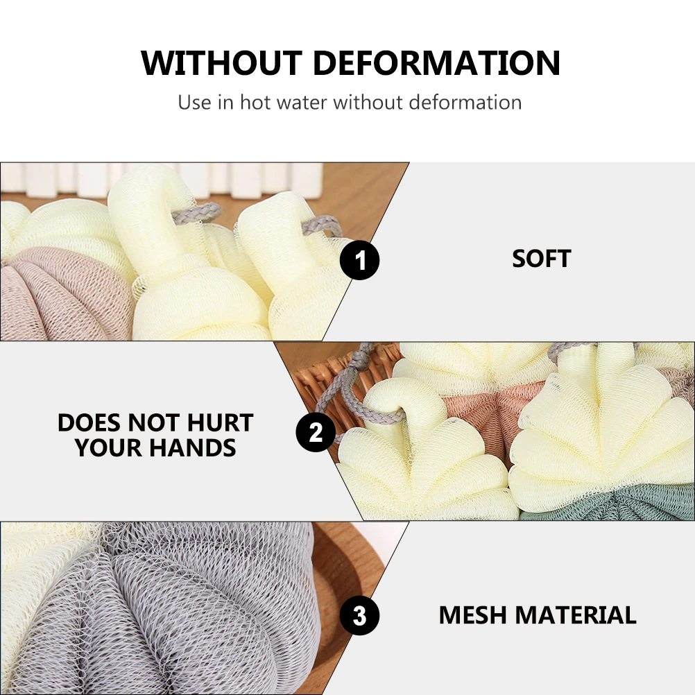 

Soft Bath Sponge Mesh Scrubber Exfoliating Shower Ball For Body Clean Adults Travel Home Use Bubble Making Net