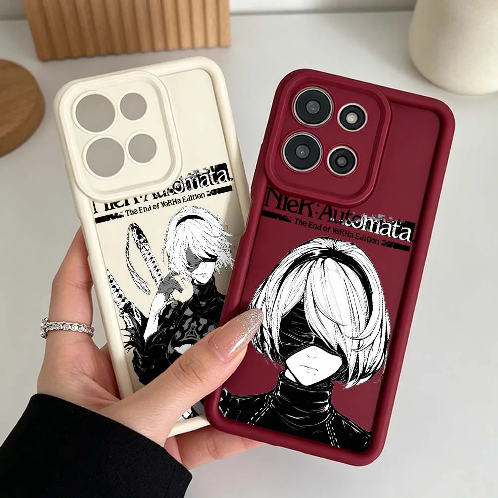 NieR Automata Anime Phone Case For Motorola Moto G86 G85 G75 G56 G06 Edge 70 60 50 Fusion Eye Ladder Silicone Cover view 2