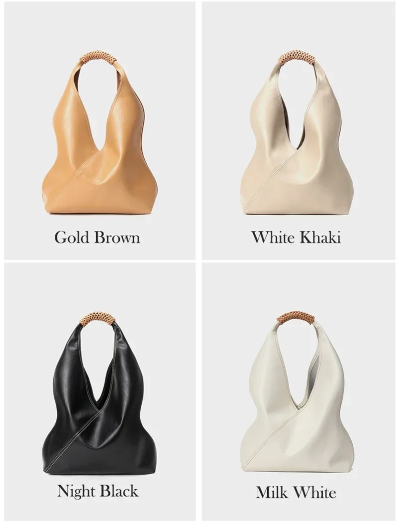 Cowhide Women\'s Handbag Soft Leather Shoulder Bag for Women Large Capacity Female Handbag Tote Ladies Bag Hobo Bucket