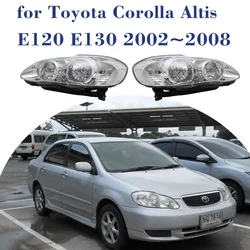 Car Headlights Assembly for Toyota Corolla Altis E120 E130 2002~2008 Fog Light Halogen Corner Side Lamp Warning LED Accessories